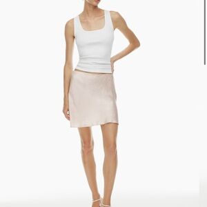 Aritzia Babaton Satin Slip Mini Skirt